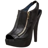 Steve Madden Womens Zipup Open Toe Slingback Sandal