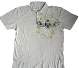 Wild Cat with Wings and Crown Printed Mens Collar T-Shirt