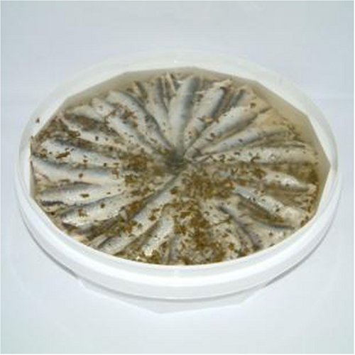 Anchovies in Sunflower Oil with Garlic - 2.2 lbs by Bemka.com