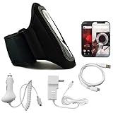 Black Moisture Resistant Protective Neoprene Exercise Workout Armband with  ....