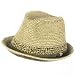 New Braid Crochet Fedora Trilby Packable Hat Brown Medium