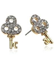 Juicy Couture "Charm Minis" Pave Key Stud Earrings