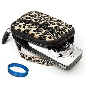 Brown Leopard Print Design Fur Covered VG Neoprene Sleeve Protective Camera Pouch Carrying Case for Sony Cyber-shot DSC-WX150 DSC-W690 DSC-TX66 DSC-TX20 DSC-TX200V DSC-WX50 DSC-WX70 DSC-W610 DSC-W620 DSC-W650 DSC-WX30 DSC-TX55 DSC-W550 DSC-TX100V DSC-TX10 DSC-WX10 DSC-WX9 DSC-W510 DSC-W530 DSC-W560 