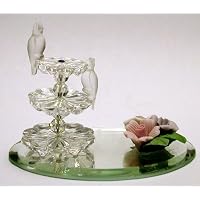 Crystal Love Birds on Fountain