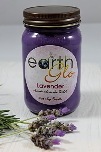 EarthGlo 100% Soy Scented Candle ~ 16oz Lavender Jar Candle! Comes In Attractive Gift Box!!