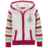 Infant Girls' Holiday Long-Sleeve Zip Sweater - Cream