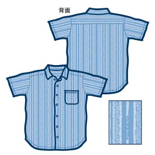 LifeIsGood(ライフイズグッド) アフリカウーブンシャツ MEN’S【メンズリゾートシャツ 2504605】 2504605