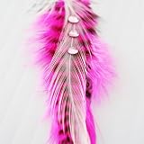PINK Swarovski Crystal Bling - Bling- Feather Hair Extension