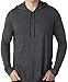 Yoga Clothing For You Mens Lightweight Hoodie Tee Shirt, XL Heather Dark Grey