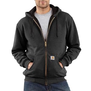 Carhartt Men's Thermal-Lined Hooded Zip-Front Sweatshirt 149,  Charcoal Heather,  Medium Regular
