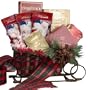 Christmas Holiday Sleigh Gourmet Food Gift Basket of Treats