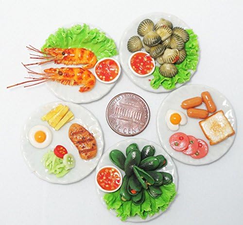 5 Lovely Mix Dollhouse Miniature Food, Barbie Food