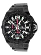 Le Chateau #5707 Men's Black IP Sports Dinamica Collection Chronograph Watch