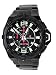 Le Chateau #5707 Men's Black IP Sports Dinamica Collection Chronograph Watch