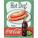 Desperate Enterprises A Coke and a Dog Collectible Metal Sign