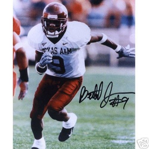 Bethel Johnson Autographed Texas A&M Aggies (White Jersey) 8x10 Photo