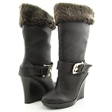 DEREON by HOUSE OF DEREON Party Boots Shoes Brown Womens
