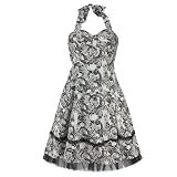 H&R London Robe ENRAPTURED DRESS blanc-noir