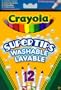 Crayola - Loisir Cr�atif - 12 Feutres � Dessiner Lavables Couleurs Vives