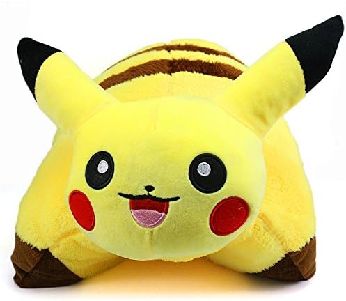 Uoone 16.5 x 13 in Decorative Pillow, Pokemon Pikachu Fashion Plush Doll, A Best Xmas Gift for Kids.
