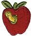 Boutique Iron-On Appliques - Apple With Worm
