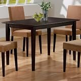 Casual Rectangular Dining Table Cappuccino Finish