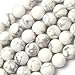 6mm Round White Howlite Beads Strand 15 Inch Jewelry Making Beads