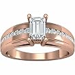 14K Rose Gold Diamond Engagement Ring Semimount - CENTER STONE NOT INCLUDED - 0.27 Ct.