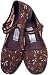 Brown Glitter Mesh Mary Jane Chinese Shoes