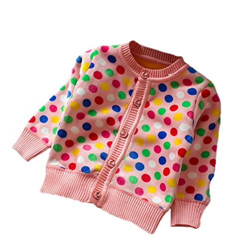 Zhuannian baby girls carton fleece cardigan button sweaters (12-1…