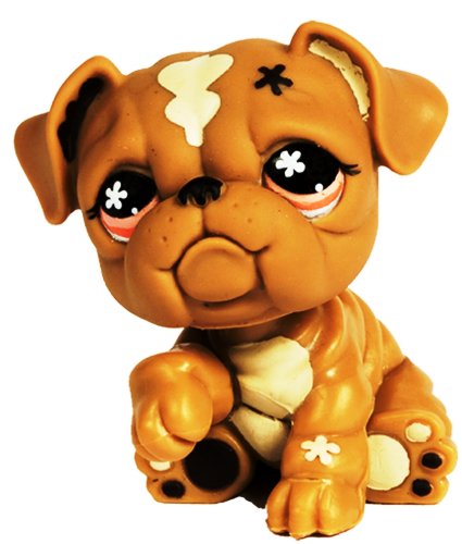 Hasbro - 607 - Littlest  Petshop - Petshop Single A - Chien Boxer Marron