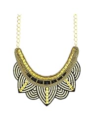 Jewelry: African Tribal Style Fashion Fan Necklace - Non-allergenic -Adjustable 18" to 20"