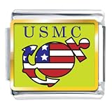 American Usmc Sailor Flag Italian Charms Bracelet Link