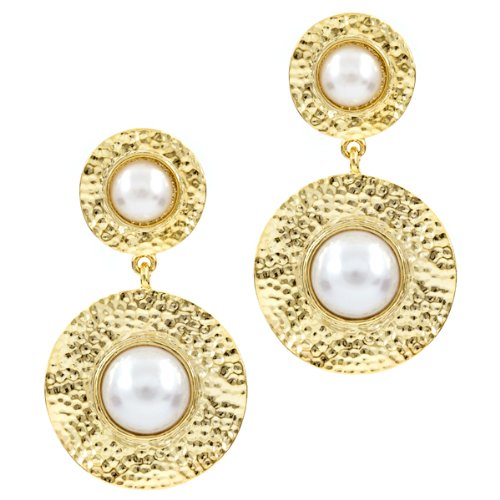 Aquatta’s Faux Pearl Clip On Earrings – Gold
