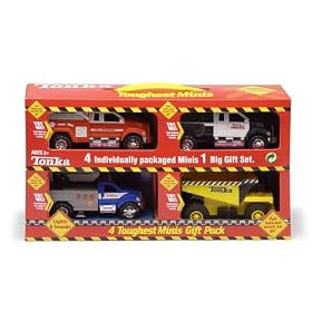 Tonka Mini Vehicles - 4 Pk. With Realistic Sounds and Flashing Lights