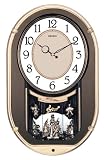 Seiko Melodies In Motion Wall Clock Plays One of Six Hi-Fi Melodies #QXM229SRH