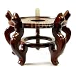 Fish Bowl Wooden Stand Walnut Colored 10.5 Inches