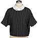 Wearlizer Women's Half Shirt Blouse Detachable Fake Collar with Pearl and Rhinestone