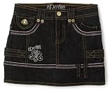 Dereon Girls 7-16 Cara Multi-Stitch Skirt,Black Wash,8