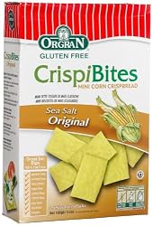 OrgraN CrispiBites Mini Corn Crispbread, Original Sea Salt, 3.5-Ounce Boxes (Pack of 8)