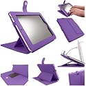 Apple iPad Advanced Pro Case Luxury Executive Wallet / Cover /  Stand / Flip Case - PURPLE (WITH SCREEN PROTECTOR)