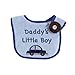 Luvable Friends Satin Drooler Bib with Side Closure, Blue Daddy
