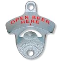 Open Beer Here Wall Mounted Bottle Opener