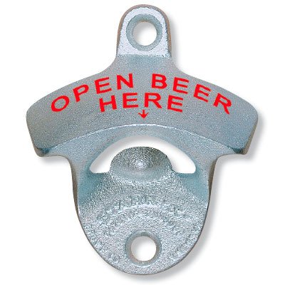 Open Beer Here Wall Mounted Bottle Opener