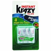 Krazy Glue KG82048SN Instant Crazy Glue Home & Office 4-Single Use Tubes of 0.017-Ounce