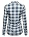 MBE Women's Basic Classic Lightweight Collar Plaid Button Down Shirt