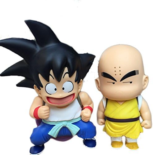 Bikeman Work Dragon Ball anime "Q"version image 2 toys turtle shell Goku and Yellow Krillin PVC Character Model Birthday Gift For Boyfriend,Girlfriend,Cartoon Fans