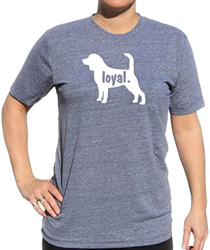 American Eco Apparel Beagle Breed Loyal Dog Animal Lover T-Shirt Large Gray/White