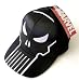 Marvel Comics The Punisher Over-sized Satin Logo Mens Black Flex-fit Hat photo