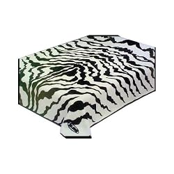 NEW TWIN SIZE ZEBRA PRINT SOLARON KOREAN MINK BLANKET